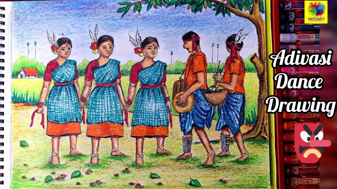 Villagers in 2024 | Gond painting, Indian art paintings, Art painting
